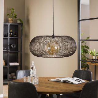 Hanglamp copper twist | Ø70 | Zwart nikkel
