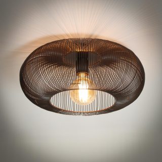 Plafondlamp copper twist | Ø43 | Zwart nikkel