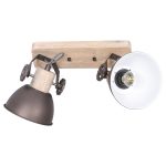 Spot Gearwood | 2 lichts | Antraciet, Zwart, Grijs, Bruin