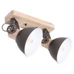 Spot Gearwood | 2 lichts | Antraciet, Zwart, Grijs, Bruin