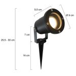 Buitenlamp | 1 lichts | Zwart