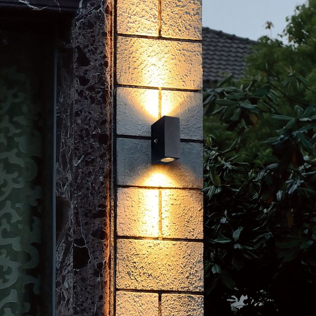 Buitenlamp | 2 lichts | Zwart