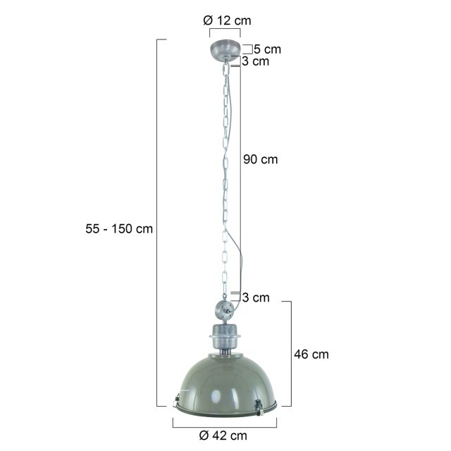 Hanglamp Bikkel | 1 lichts | Groen