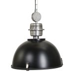 Hanglamp Bikkel | 1 lichts | Wit, Zwart