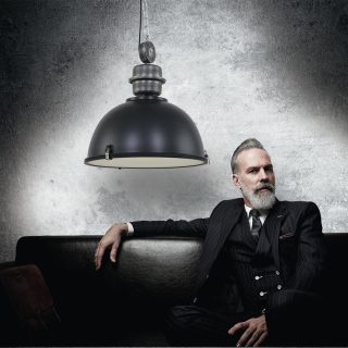 Hanglamp Bikkel | 1 lichts | Zilver, Grijs, Zwart