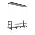 Hanglamp Buckley | 4 lichts | Zwart