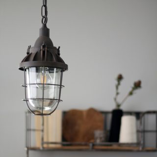 Hanglamp Ebbe | 1 lichts | Bruin, Transparant