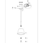 Hanglamp Ikaro | 1 lichts | Bruin, Zwart