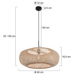 Hanglamp Ikaro | 1 lichts | Bruin, Zwart