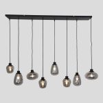 Hanglamp Reflexion | 8 lichts | Grijs, Zwart