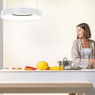 Hanglamp Ringlede | 1 lichts | Wit