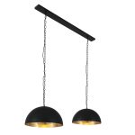 Hanglamp Semicirkel | 2 lichts | Goud, Zwart