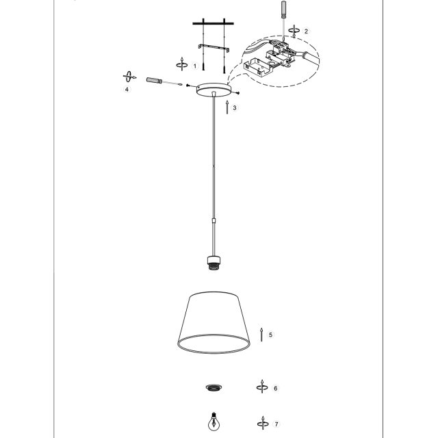 Hanglamp Sparkled Light | 1 lichts | Brons, Bruin, Wit