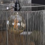 Hanglamp stringshade metal | 2 lichts | Zwart nikkel