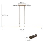Hanglamp Zelena LED | 3 lichts | Brons, Bruin