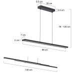 Hanglamp Zelena LED | 4 lichts | Zwart
