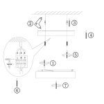 Plafondlamp Ikaro | Ø 24 | 1 lichts | Wit, Zwart