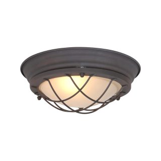 Plafondlamp Lisanne | 1 lichts | Bruin, Wit