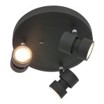 Plafondlamp Natasja LED | 3 lichts | Zwart