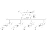 Plafondlamp Natasja LED | 4 lichts | Zwart