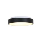 Plafondlamp Ringlede | 1 lichts | Wit, Zwart
