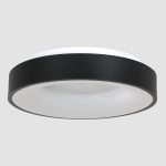 Plafondlamp Ringlede | 1 lichts | Wit, Zwart