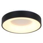 Plafondlamp Ringlede | 1 lichts | Wit, Zwart
