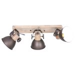 Spot Gearwood | 3 lichts | Antraciet, Zwart, Grijs, Bruin