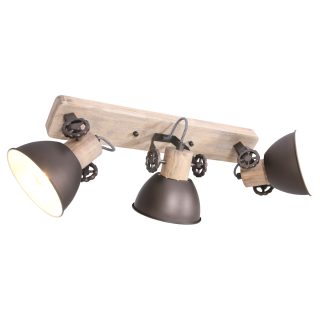 Spot Gearwood | 3 lichts | Antraciet, Zwart, Grijs, Bruin