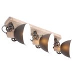 Spot Gearwood | 3 lichts | Antraciet, Zwart, Grijs, Bruin