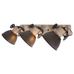Spot Gearwood | 3 lichts | Antraciet, Zwart, Grijs, Bruin