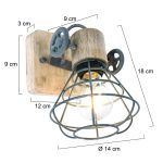 Spot Guersey | 1 lichts | Goud, Zwart