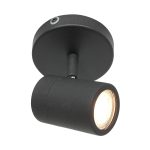 Spot Upround LED | 1 lichts | Zwart