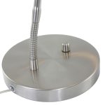 Tafellamp Biron | 1 lichts | Zilver, Grijs, Wit