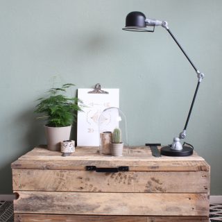 Tafellamp Davin | 1 lichts | Zilver, Grijs, Zwart