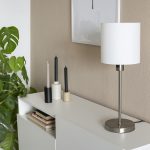 Tafellamp Noor | 1 lichts | Zilver, Grijs, Wit