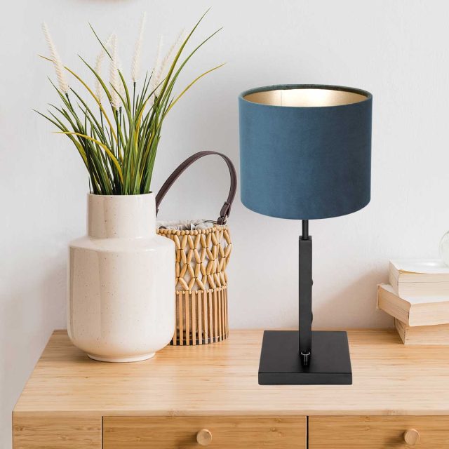 Tafellamp Stang | 1 lichts | Blauw, Zwart