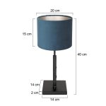 Tafellamp Stang | 1 lichts | Blauw, Zwart