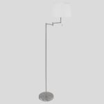 Vloerlamp Bella | 1 lichts | Zilver, Grijs, Wit