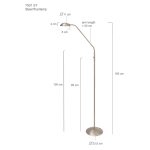 Vloerlamp Biron | 1 lichts | Zilver, Grijs, Wit