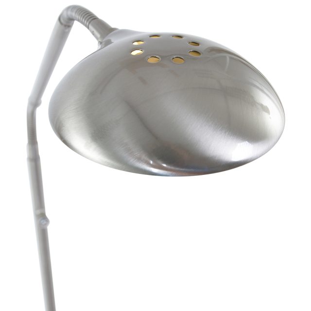 Vloerlamp Biron | 1 lichts | Zilver, Grijs, Wit