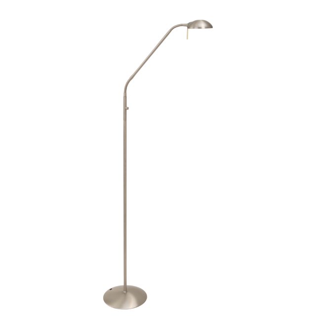 Vloerlamp Biron | 1 lichts | Zilver, Grijs, Wit