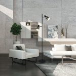 Vloerlamp Fjorgard | 2 lichts | Zilver, Grijs