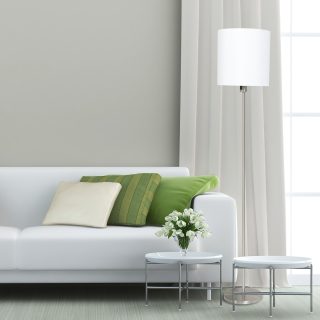 Vloerlamp Noor | 1 lichts | Zilver, Grijs, Wit