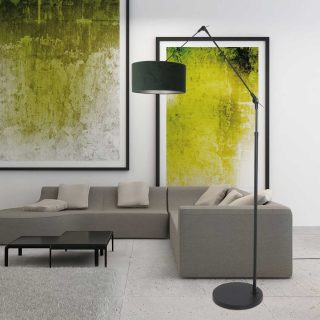 Vloerlamp Prestige Chic | 1 lichts | Blauw, Zwart