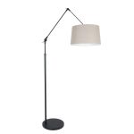 Vloerlamp Prestige Chic | 1 lichts | Crème, Wit, Zwart