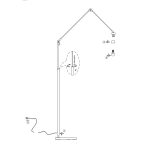 Vloerlamp Prestige Chic | 1 lichts | Crème, Wit, Zwart