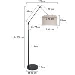 Vloerlamp Prestige Chic | 1 lichts | Crème, Wit, Zwart