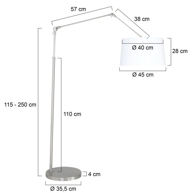 Vloerlamp Prestige Chic | 1 lichts | Zwart