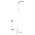 Vloerlamp Serenade LED | 1 lichts | Zwart